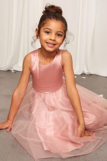 Baby pink hotsell tulle skirt dress