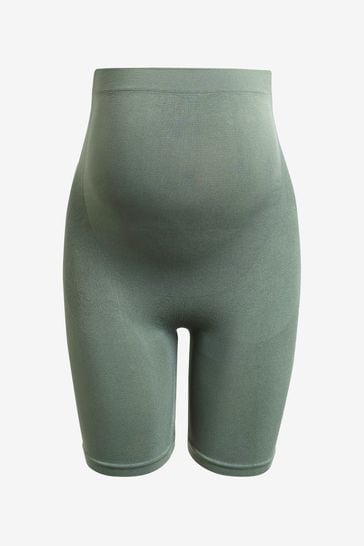 Mamalicious Green Maternity Over The Bump Seamless Support Shorts