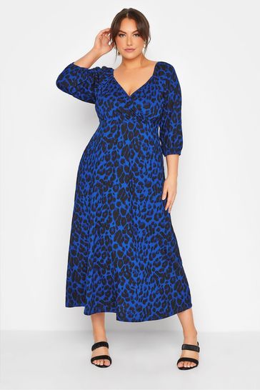 Blue leopard on sale print dress