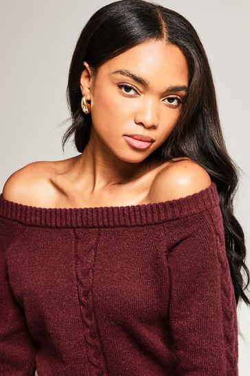 Lipsy chenille off shoulder jumper store