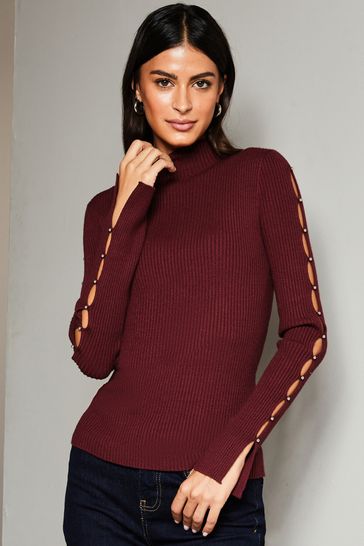 Red wooly jumper on sale