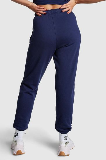 Buy Victoria s Secret PINK Midnight Navy Blue Fleece Cuffed Jogger