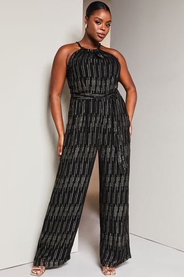 Metallic 2025 halter jumpsuit