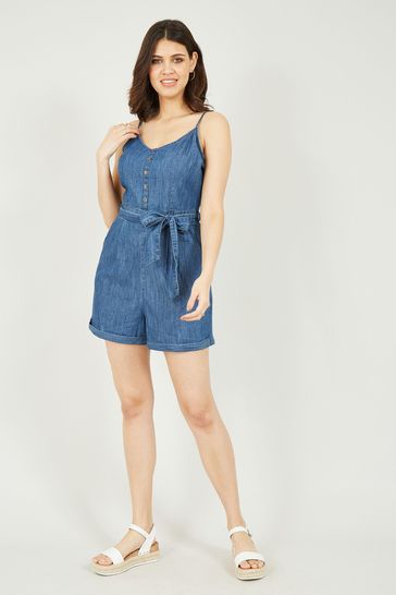 Denim playsuit next outlet