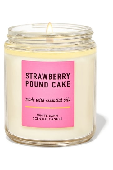 Buy Bath & Body Works Strawberry Pound Cake Single Wick Candle 7 oz / 198 g from the Next UK online shop