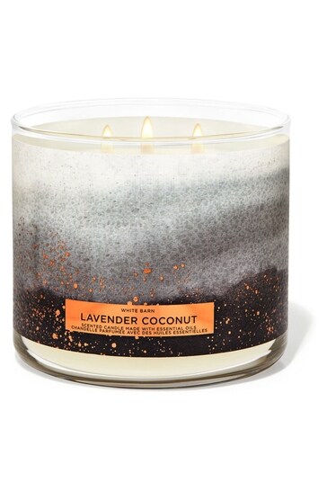 Bath & Body Works Clear Lavender Coconut 3-Wick Candle 14.5 oz / 411 g