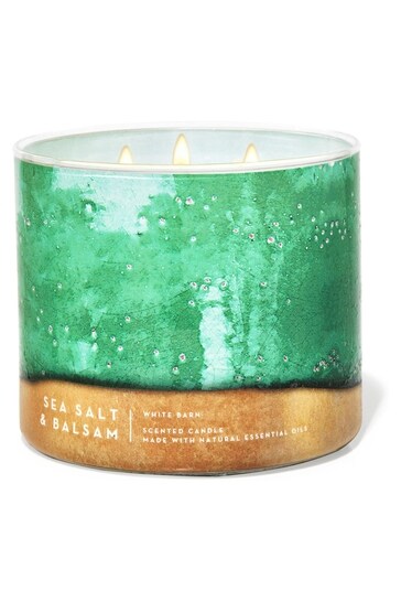 Bath & Body Works Sea Salt  Balsam Sea Salt & Balsam 3-Wick Candle 14.5 oz / 411 g