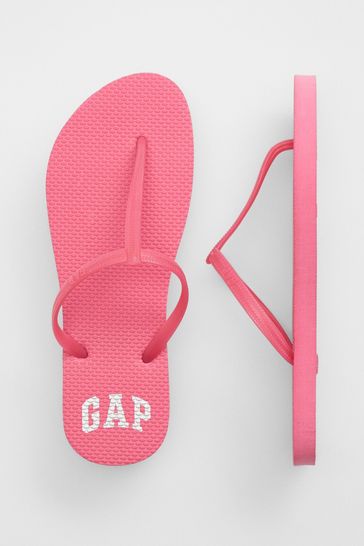 Buy Gap Pink Logo Flip Flops from Next Luxembourg