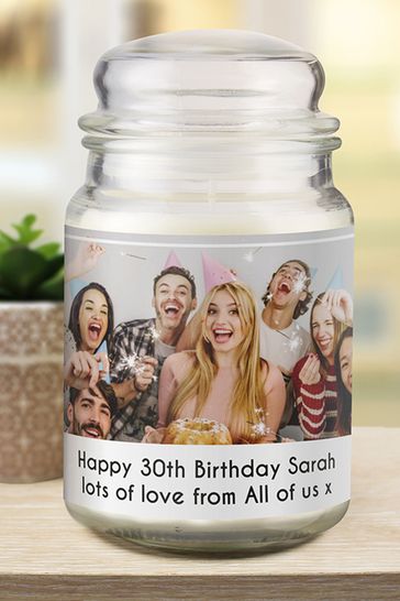 Personalised Photo Upload Candle Jar by Signature Gifts