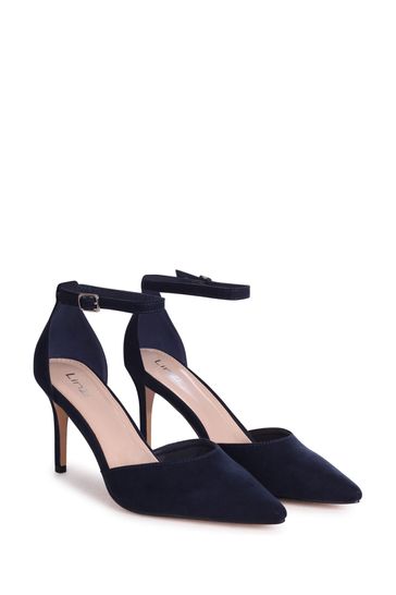 Buy Linzi Blue Maci Stiletto Court Heel With Ankle Strap from Next