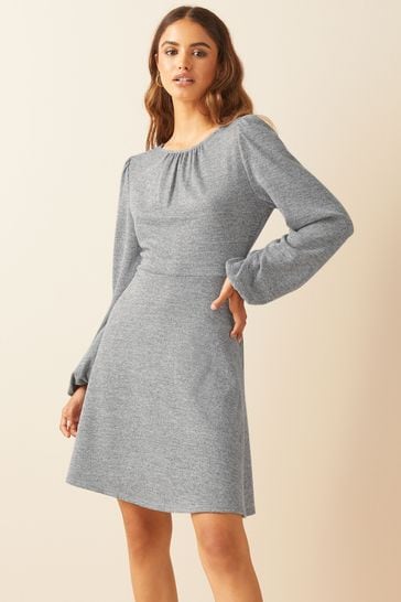 Friends Like These Grey Soft Touch Ruched Mini Dress