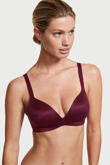 Buy Victoria's Secret Burgundy Purple Smooth Lightly Lined Plunge Non Wired  Bra from Next Ireland