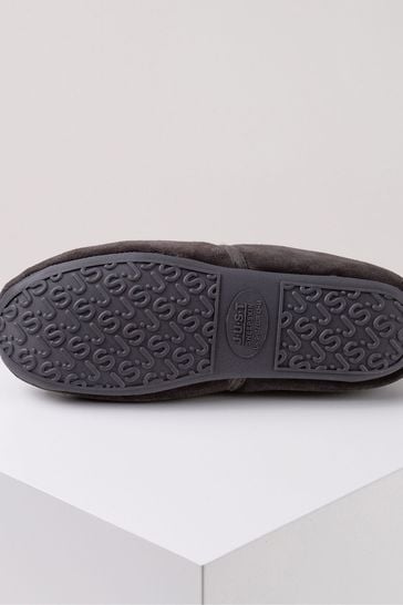Buy Just Sheepskin Grey Mens Garrick Sheepskin Slipper from Next Luxembourg