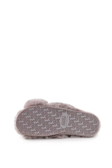 Just Sheepskin Grey Ladies Daisy Sheepskin Slider