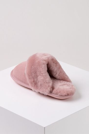 Just Sheepskin Baby Pink Ladies Duchess Sheepskin Slippers