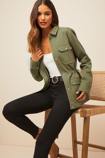 Mint velvet pale hotsell khaki utility jacket