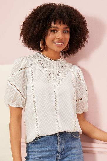 Ivory best sale lace sweater