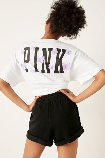 High Waist Campus Roll Hem Short 