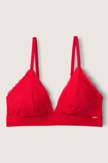 Buy Victoria's Secret PINK Red Pepper Regular Cup Lace Unlined Triangle  Bralette from Next Belgium