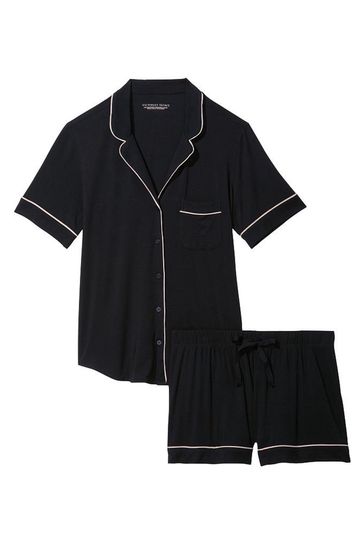 Button up pajama shop short set