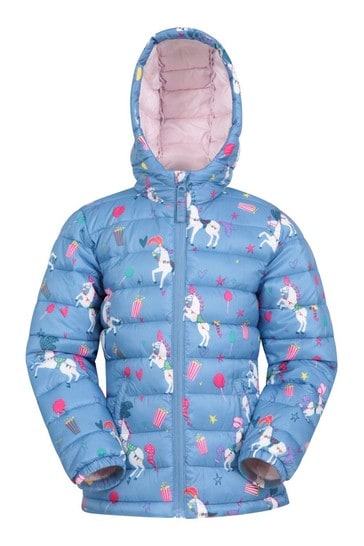 Mountain Warehouse Blue Seasons Printed Kids Water Resistant Padded Jacket