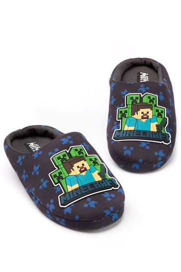 Vanilla Underground Kid Navy Minecraft Slippers