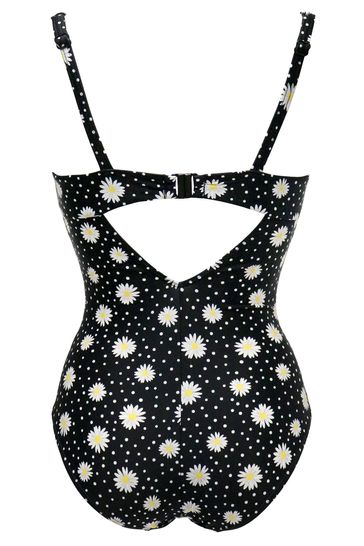Buy Pour Moi Black Out Of Office Lightly Padded Non Wired Control Swimsuit from Next Luxembourg