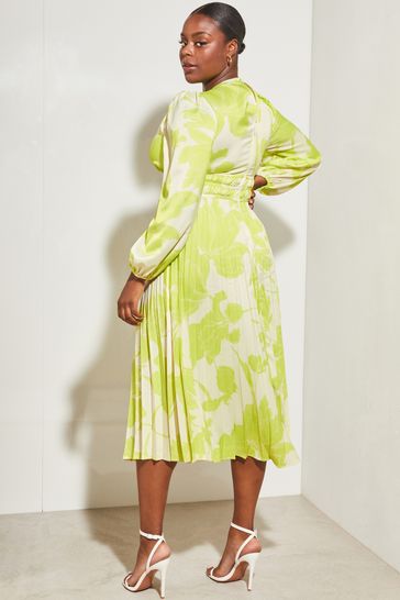 Lipsy pleated wrap dress discount