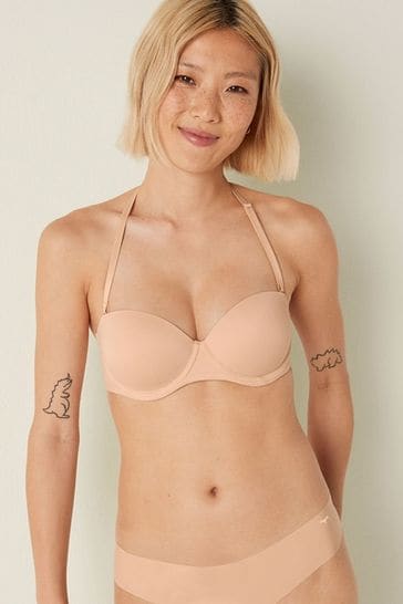 Buy Victoria's Secret PINK Beige Nude Smooth Multiway Strapless Push Up Bra  from Next Luxembourg