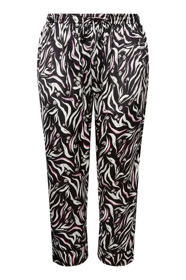 Black satin pyjama bottoms outlet