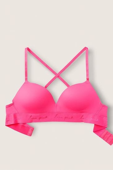 Buy Victoria's Secret PINK Carpri Pink Smooth Non Wired Push Up T