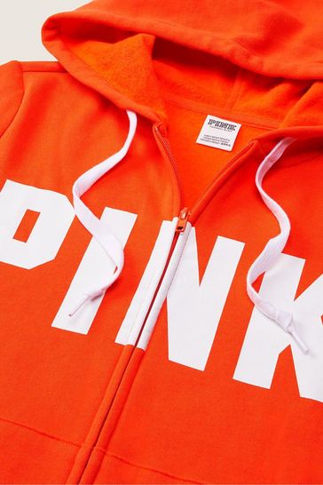 Buy Victoria s Secret PINK Bright Tomato Classic Logo Everyday Lounge Perfect FullZip Jacket from Next Ireland