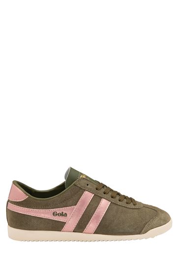 Buy Gola Green Ladies Bullet Flame Suede Lace Up Trainers from