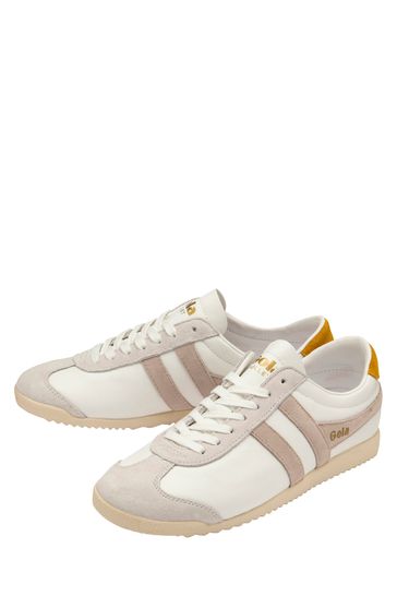 Buy Gola White Pink Orange Ladies Bullet Pure Lace Up Trainers