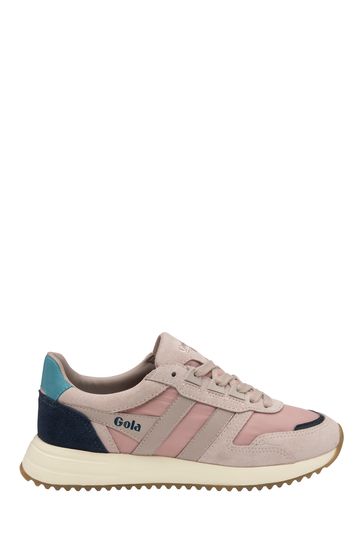 Gola Pink Chicago Nylon Lace-Up Trainers