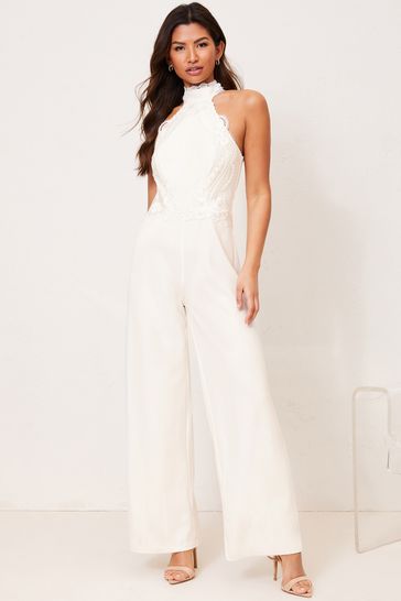 Lipsy halter clearance neck jumpsuit