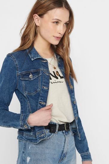 Washed blue online denim jacket