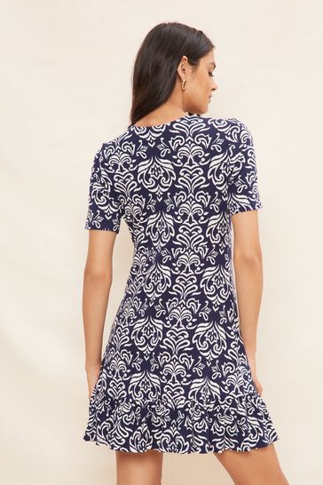 Next navy print dress 2025