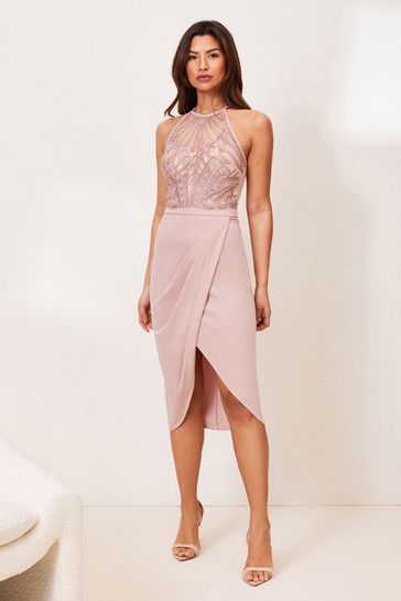 Lipsy pink store bodycon dress