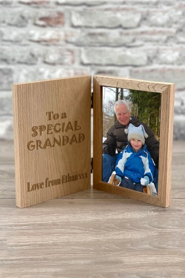 Personalised Best Grandad Engraved Wooden Picture Frame by Izzy Rose