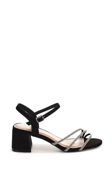 Diamante low sales block heel sandals
