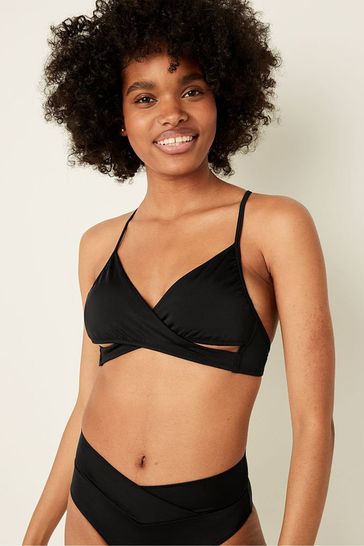 Victoria secret black bikini top discount