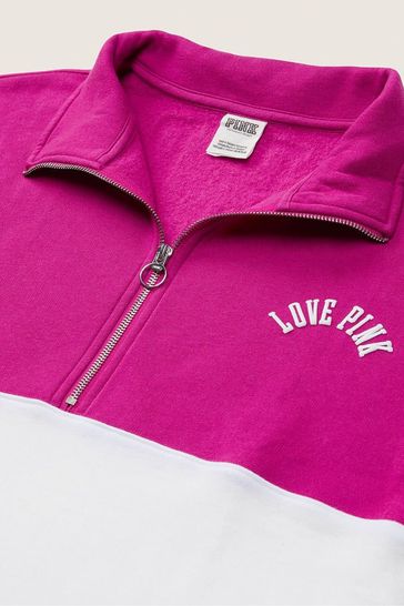 Victoria's secret pink half zip on sale pullover
