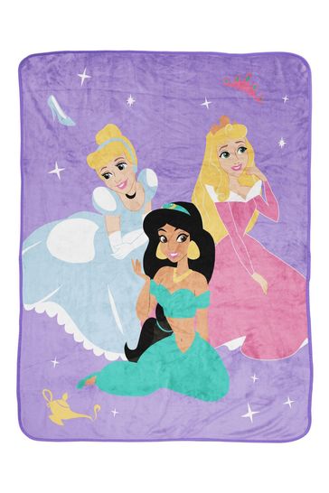 Jay Franco Purple Princesses Disney Silk Touch Throw - 130X150Cm