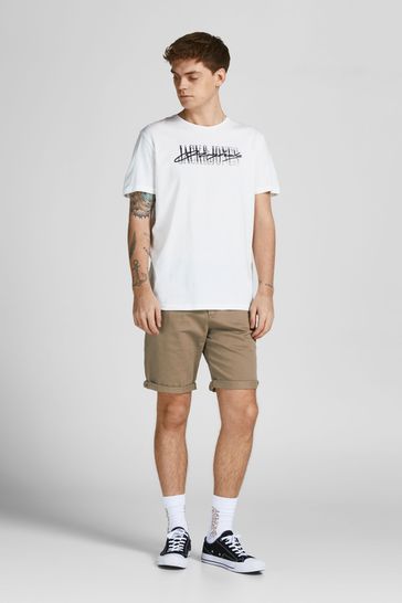 Buy Jack Jones Beige Loose Fit Chino Shorts from Next Poland