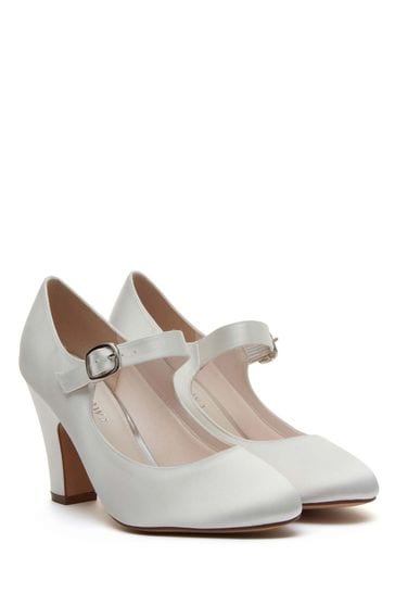 Rainbow Club Ivory Wedding Madeline Satin Mary Jane Court Bridal Shoes