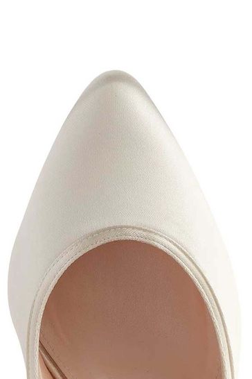 Buy Rainbow Club Ivory Wedding Keily Satin Block Heel Bridal Shoes