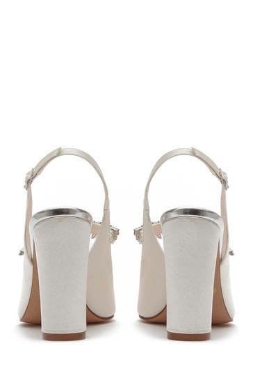 Rainbow Club Ivory Freya Bridal Sparkly Slingback Wedding Shoes