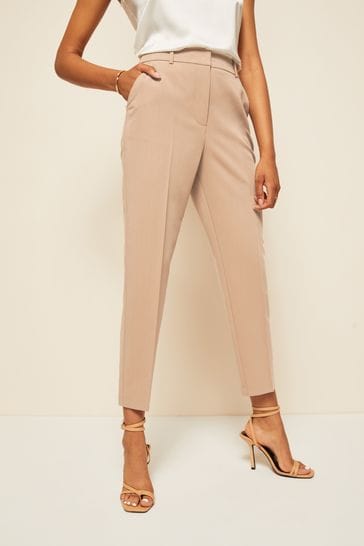 Friends Like These Camel Tailored Straight Leg Trousers
