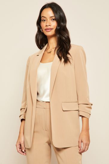Friends Like These Camel Edge to Edge Tailored Blazer
